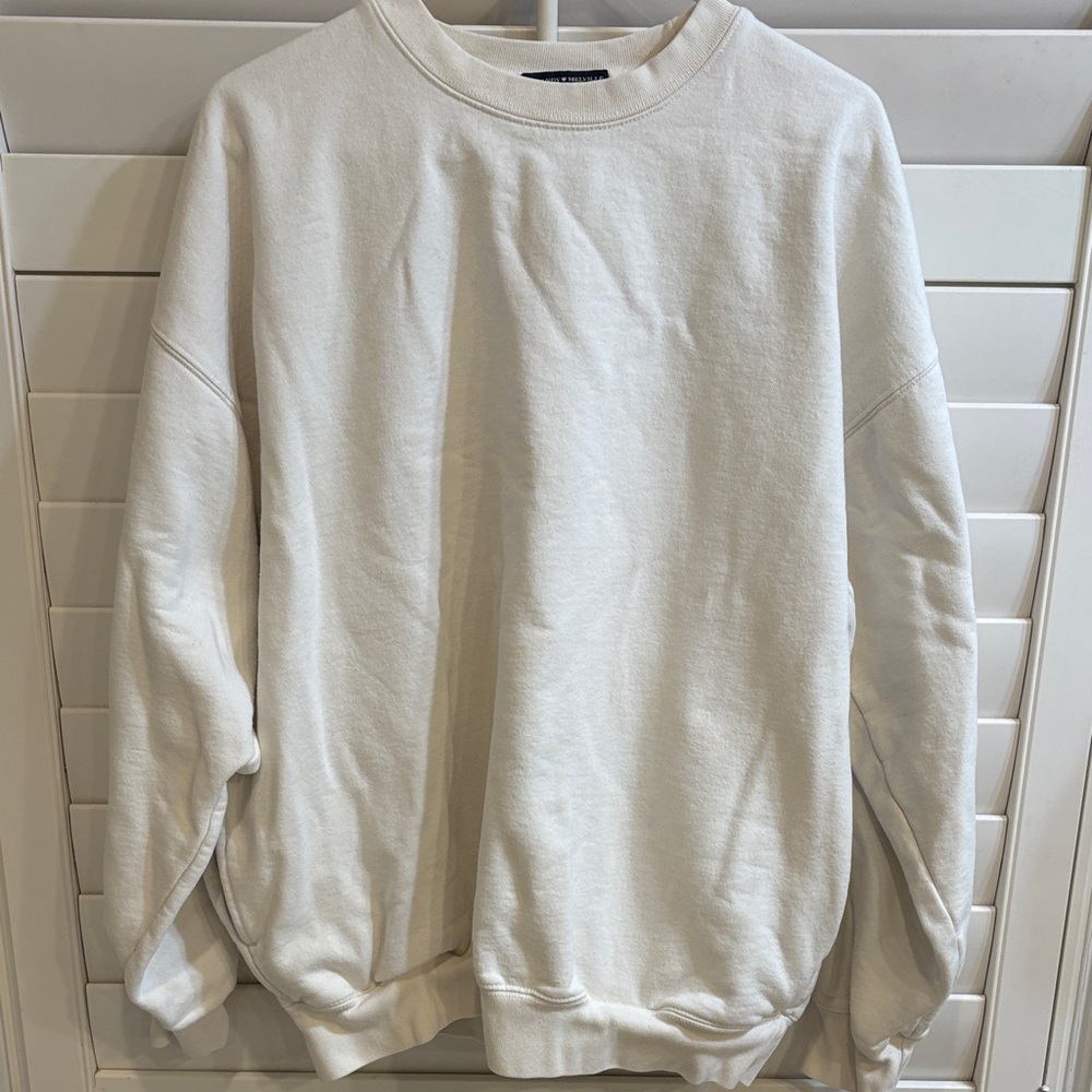 Brandy Melville Off-White Crewneck Sweater